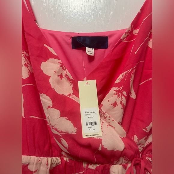 NWT Francesca’s pink faux wrap hi lo midi dress - Picture 2 of 4